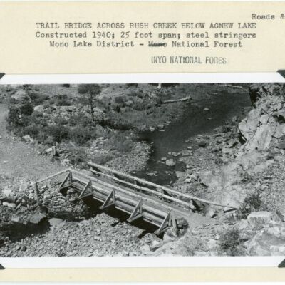 Trail Bridge across Rush Creek below Agnew Lake