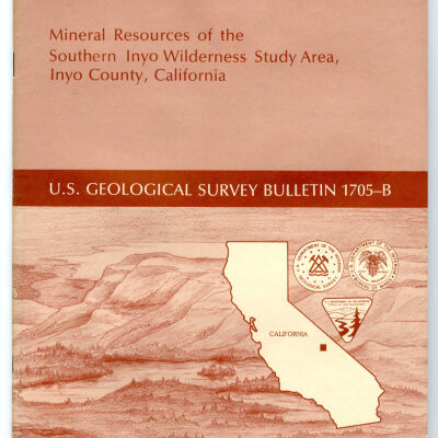 U.S. Geological Survey Bulletin 1705-B: Mineral Resources of the Southern Inyo Wilderness Study Area, Inyo County, California