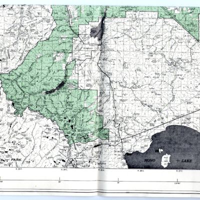 2007.12.1 bottom USFS Topo map Bridgeport Dist.: Copyright: ECM; Origsize: 17 x 22"; Origformat: Artifact