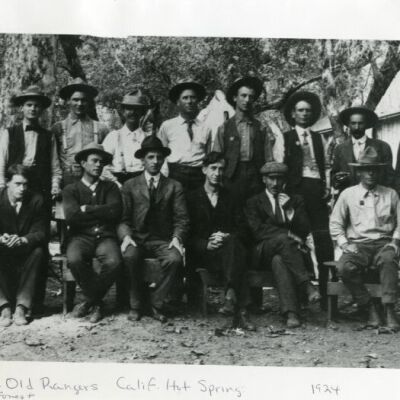 Yearly Ranger meet - Old Rangers Calif. Hot Spring 1924 Sierra Natl Forest