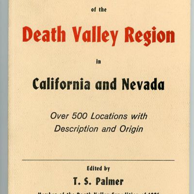 Place Names of the Death Valley Region in California and Nevada