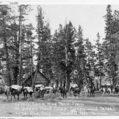Spear's Lone Pine Pack Train at Golden Trout Camp, Cottonwood Lakes