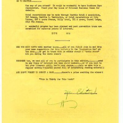 2004.14.109: Whitney Peeks newsletter, May 1958, pg. 4: Origformat: Artifact; Resolution: 150 dpi