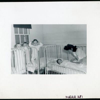 Nursery, orphan infants, Manzanar Relocation Center, California