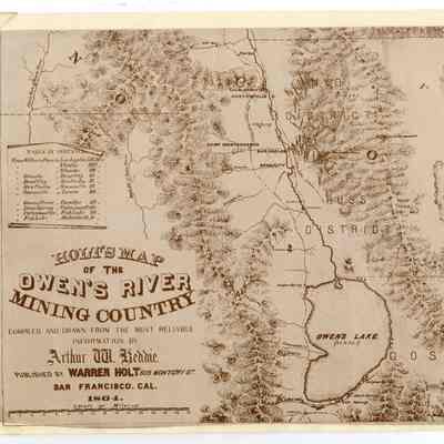 Holt's Map of the Owen's River Mining Country