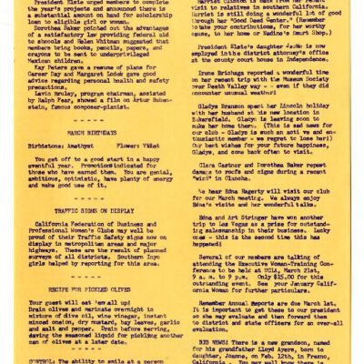 2004.14.125: Whitney Peeks newsletter, February 1960, pg. 2: Origformat: Artifact; Resolution: 150 dpi