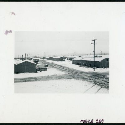 Winter storm, Manzanar Relocation Center, California