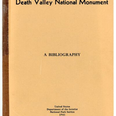 Death Valley National Monument: A Bibliography