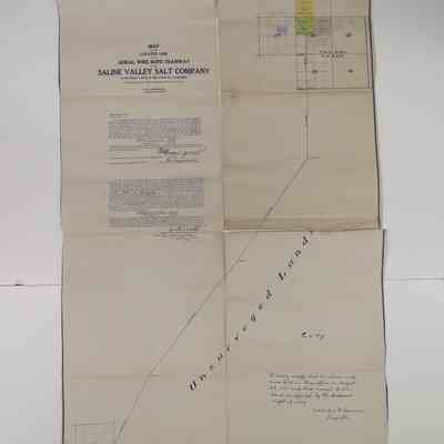 Map of the Located Line of the Aerial Wire Rope Tramway of the Saline Valley Salt Company