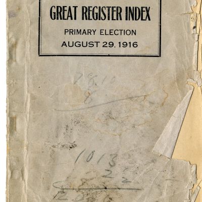 Great Register Index, Inyo County, California, Primary Election, August 29, 1916