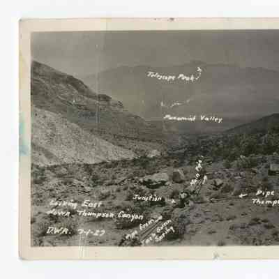 Looking East down Thompson Canyon