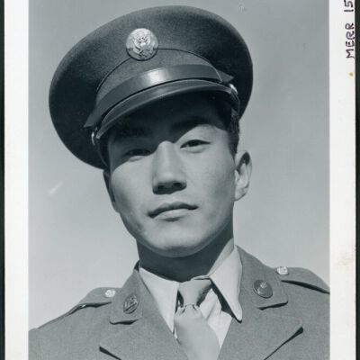 Corporal Jimmie Shohara has two ribbons: Good Behavior pre-Pearl Harbor, Rifle and Pistol Citations, 2 of 2