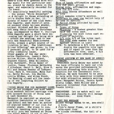 2004.14.134: Whitney Peeks Newsletter, January 26, 1961, pg. 2: Resolution: 150 dpi