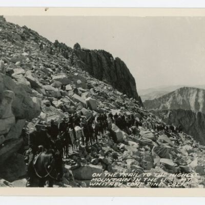 On the Trail to the Highest Mountain in the U.S. Mt. Whitney, Lone Pine, Calif.