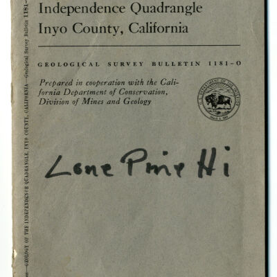 Geological Survey Bulletin 1181-O: Geology of the Independence Quadrangle, Inyo County, California