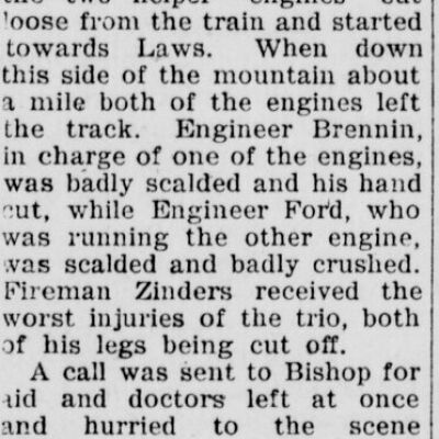Inyo Independent article from July 7, 1923