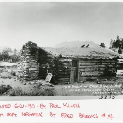 Old Cabin at Casa Diablo Hot Springs near Mammoth Calif. Frasher Foto Pomona