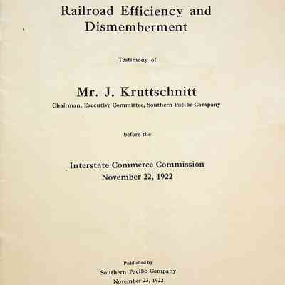 Railroad Efficiency and Dismemberment