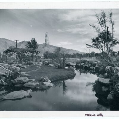 Pool in pleasure park, Manzanar Relocation Center, Calif.