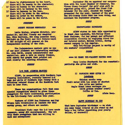 2004.14.121: Whitney Peeks newsletter, September 1959, pg. 2: Origformat: Artifact; Resolution: 150 dpi