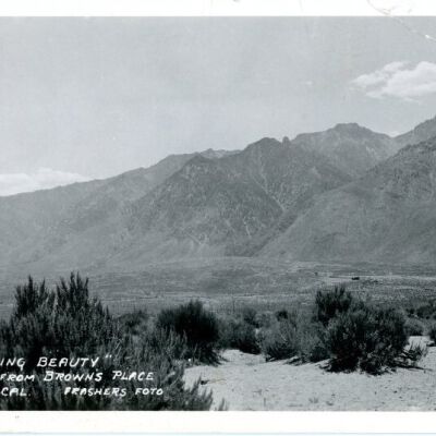"Sleeping Beauty" as seen from Brown's Place, Olancha, Cal.