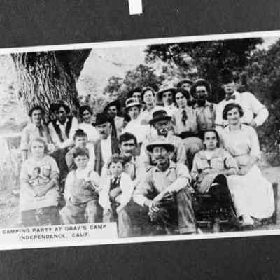 Camping Party at Gray's Camp, Independence, Calif.