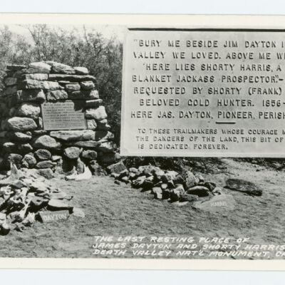The Last Resting Place of James Dayton and Shorty Harris, Death Valley Nat'l Monument, Calif.