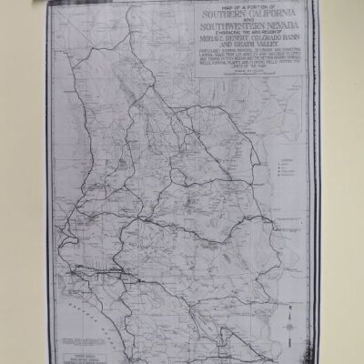 Map of a Portion of Southern California and Southwestern Nevada Embracing the Arid Region of Mohave Desert, Colorado Basin, and Death Valley