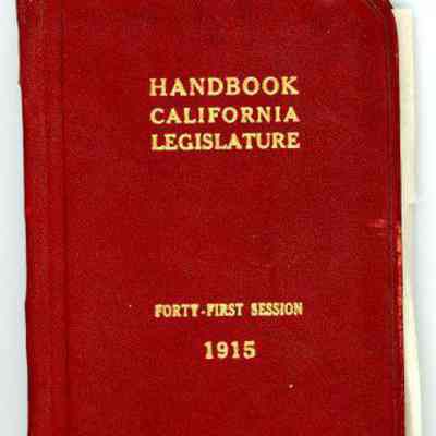 Handbook California Legislature, Forty-First Session, 1915