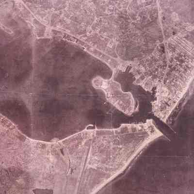 Aerial Photograph of Lake Montauk, Montauk Inlet, Star Island, undated