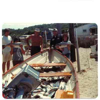 Navy Road catches, 1970s | John "Skip" Kelsey Digital Collection, Montauk Library Archives