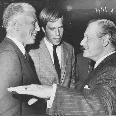 Perry B. Duryea Jr., Perry Duryea III, and Nelson Rockefeller, 1969