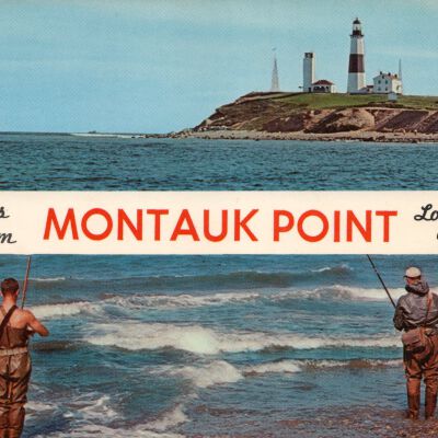 Montauk Point Lighthouse Postcard, Photo by Milt Price, Tomlin Art Co. | Robert G. Lamparter Postcard Collection, Montauk Library Archives