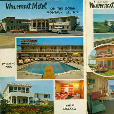 Brochure for Wavecrest Motel & Apartments (front) | Montauk Library Archives