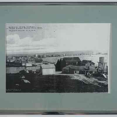 Bird’s Eye View, Fishing Village, Fort Pond Bay, 1912
