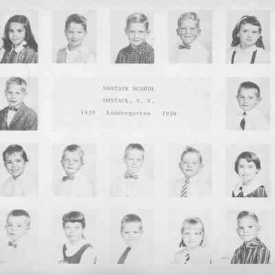 Montauk School Kindergarten 1958-1959 | Handrup-Sarris Collection, Montauk Library Archives