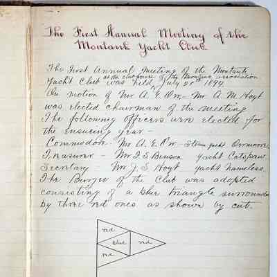 Montauk Yacht Club 1894 Meeting Minutes