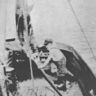 Gene Beckwith with swordfish, 1931 | Eugene Beckwith Digital Photos, Montauk Library Archives