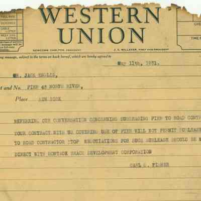 Montauk Beach Development Corporation Telegrams
