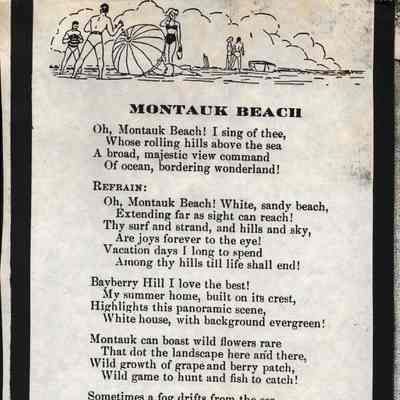 Montauk Beach, composed by the Rev. Ralph S. Thoen, 1942 | Wilkinson donation, Montauk Library Archives