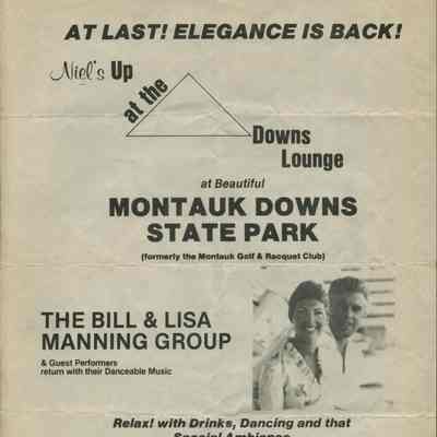Neil's Up at the Downs Lodge Flyer, 1980