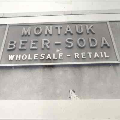Photograph of Montauk Beer - Soda Inc. Sign