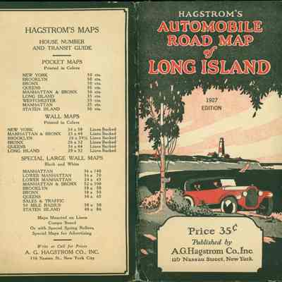 Fold out Hagstrom's Automobile Road Map of Long Island, undated | George Nama Collection, Montauk Library Archives
