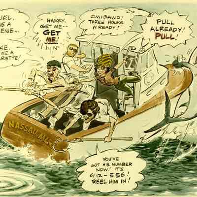 Illustration by Frank Borth | Harry and Phyllis Clemenz Collection, Montauk Library Archives