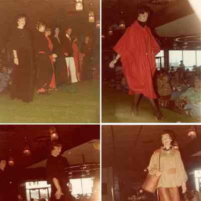 Thelma Kelly modeling at the 1976 Fashions of Montauk show at Gurneys Inn  | T. Kelly - Fashions of Montauk collection, Montauk Library Archives