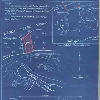 Proposed dredging in Block Island Sound at Montauk, LI by the Montauk Beach Development Corporation | Jennie and Donald Balcuns Collection, Montauk Library Archives