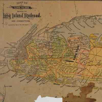 Map of Long Island Showing the Long Island Railroad and Connections, 1894