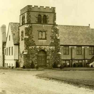 Exterior of the Montauk Community Church, c. 1929 | Rev. John Best digital collection, Montauk Library Archives