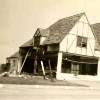 1983 Hurricane Damage, White's Pharmacy | Jean Kyser Digital Photo Album, Montauk Library Archives