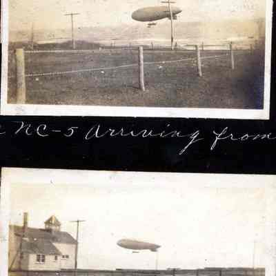NC-5 Flying Over Montauk Arriving from Rockaway, 1910s | | Hazel Miller McGuirk and Stanley Miller Collection, Montauk Library Archives